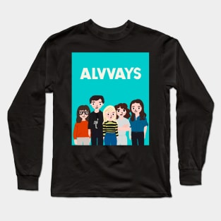 Alvvays band comic style illustration Long Sleeve T-Shirt